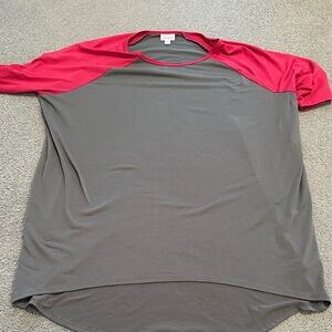 LuLaRoe pink and Gray Top